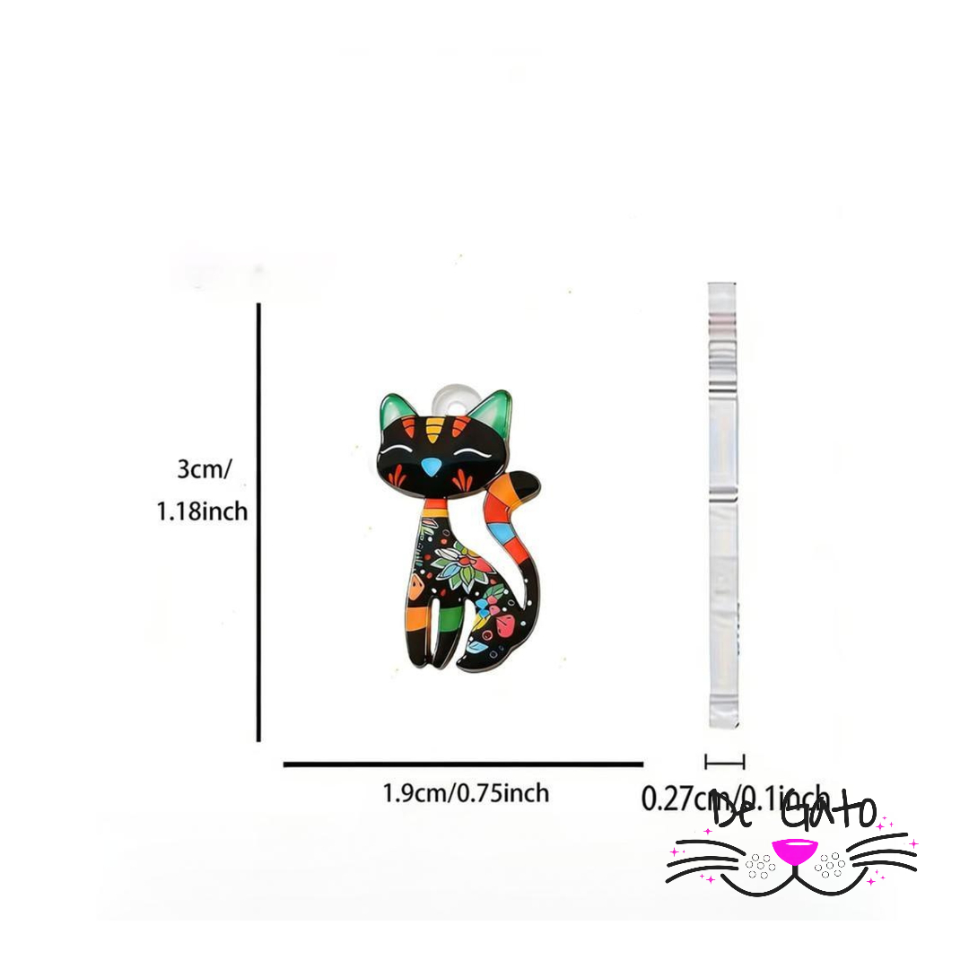 Aros Colgantes de Gato Mujer