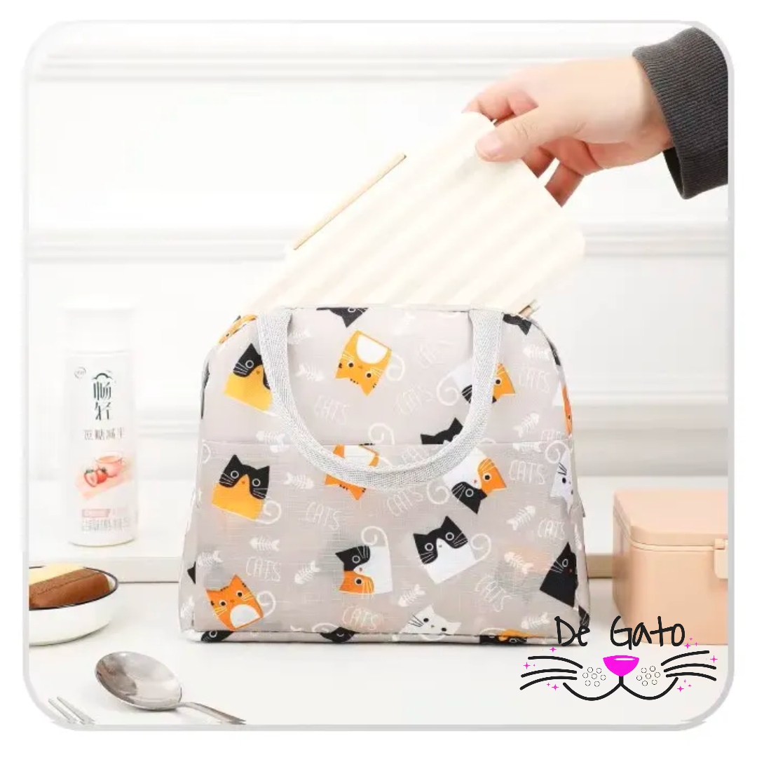 Lonchera de almuerzo Térmica estampado de Gato - Imagen 3